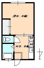 ハイツ松原 102号室 間取り