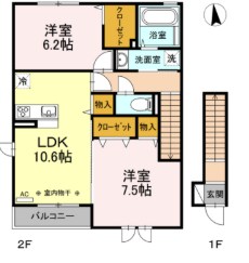 セレスティンワールC棟 201号室 間取り