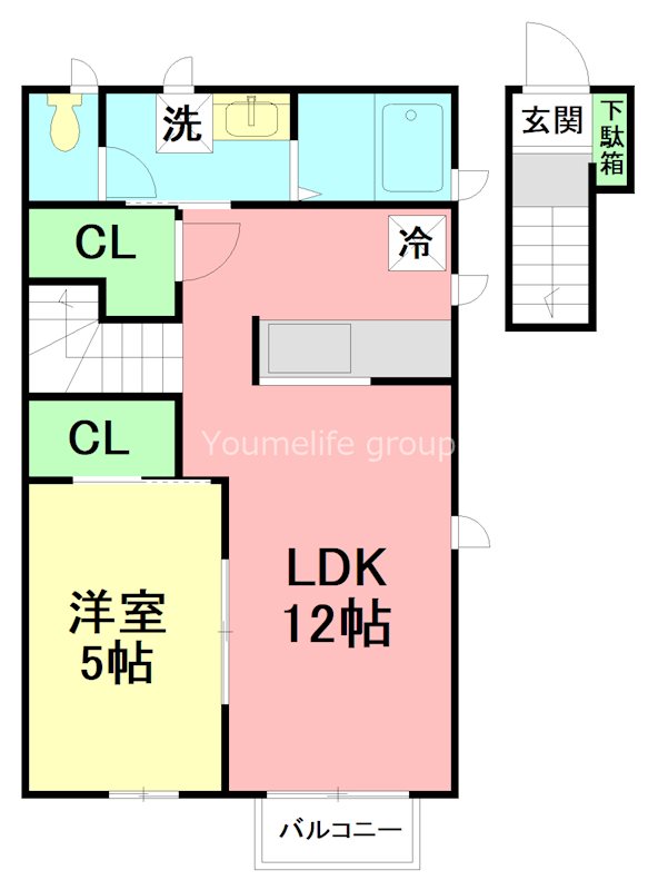 カーサ　フェリーチェ C号室 間取り