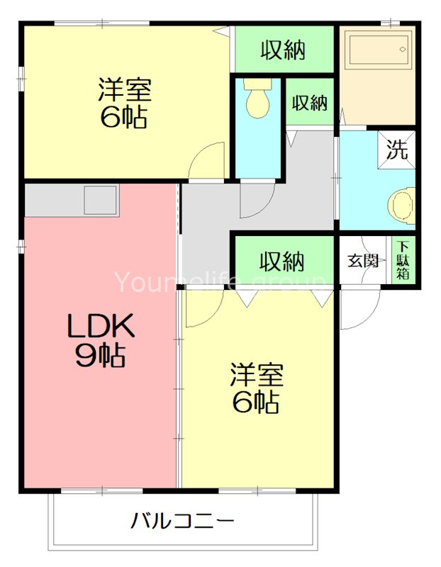 シャルマンA(シャルマン) 202号室 間取り