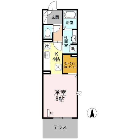 LUANA湘南 101号室 間取り