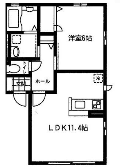 ベルメール湘南 102号室 間取り