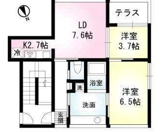 セゾンドルフ椿 204号室 間取り