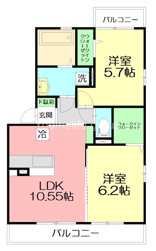 ルピナコートA 201号室 間取り