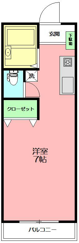 サイクルハイツ 202号室 間取り