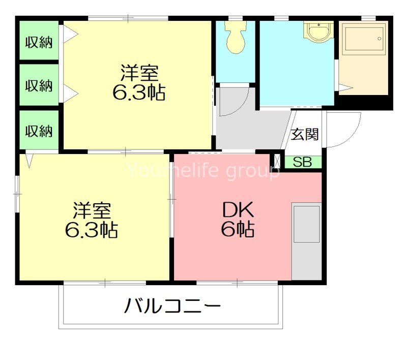 アビタシオン  201号室 間取り