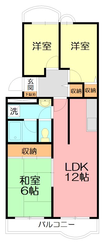 エレーヌ水澤 205号室 間取り