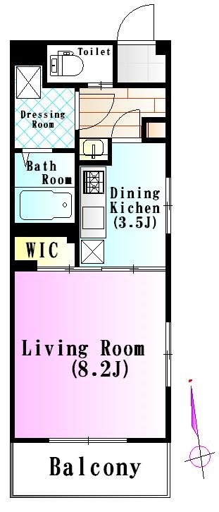 プリマネージュ 206号室 間取り