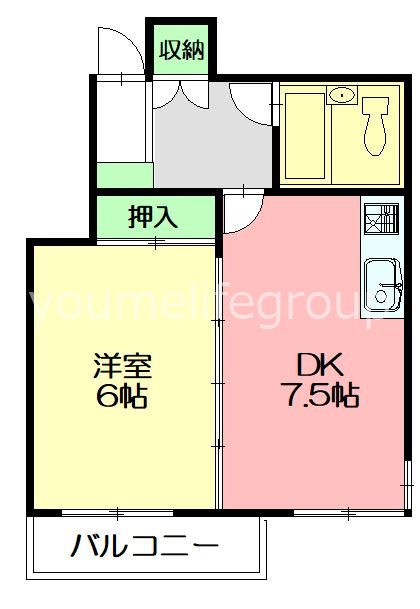 望洋荘 2-C号室 間取り