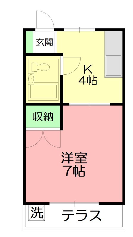 コーポ山口 102号室 間取り