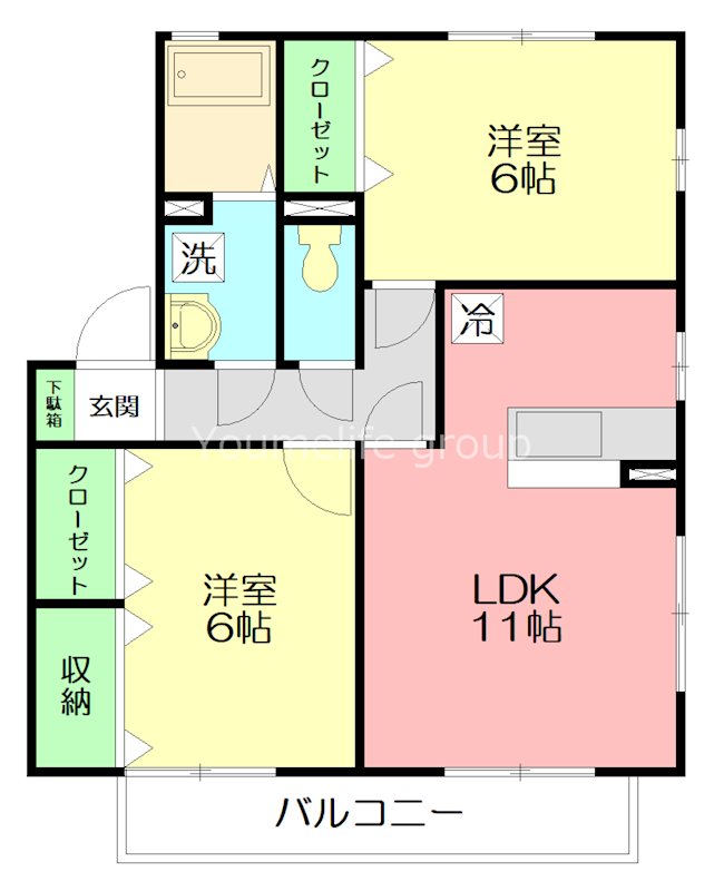 ファミール東町 201号室 間取り