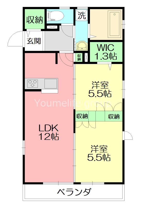 メルベージュ湘南 201号室 間取り