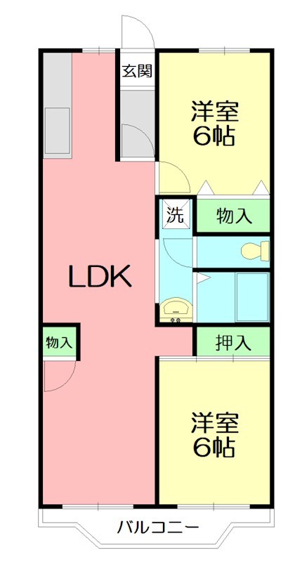 ボヌール秦野Ⅱ 220号室 間取り