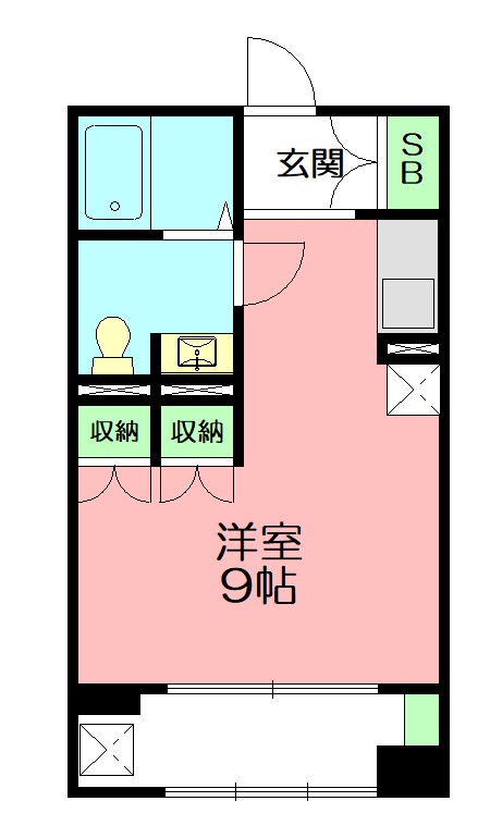 ハイム渚 102号室 間取り
