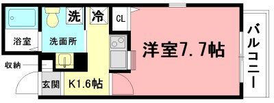 フィオーレ茅ヶ崎 201号室 間取り