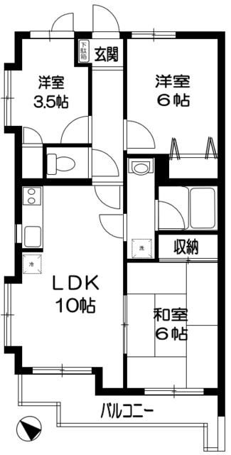 ウイ・ジュール毛利台 403号室 間取り