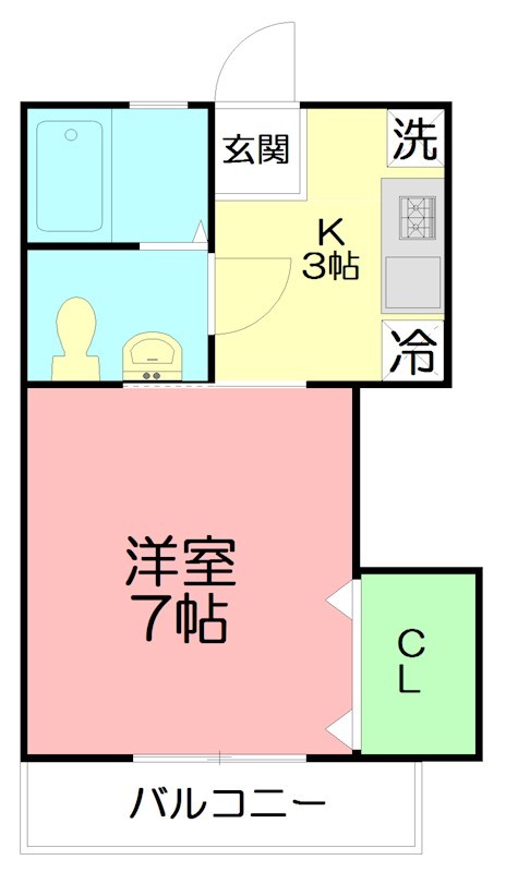 ルピナス 101号室 間取り