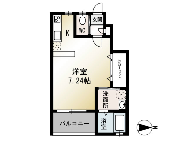 Rays hishinuma(レイズヒシヌマ) 104号室 間取り