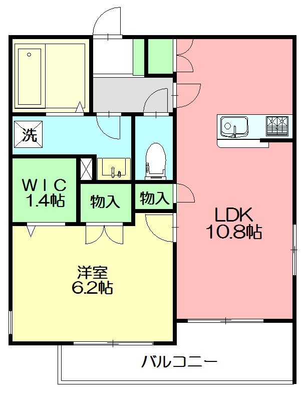 フレックス湘南 301号室 間取り