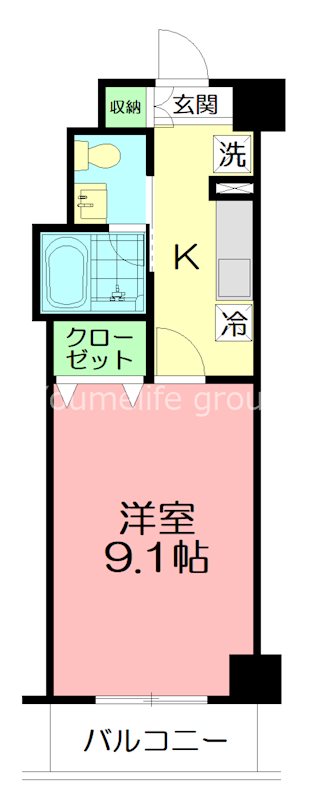 コンフォートタウン大船 507号室 間取り