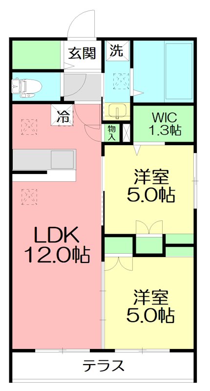 湘南東八幡レジデンス ウェスト 101号室 間取り