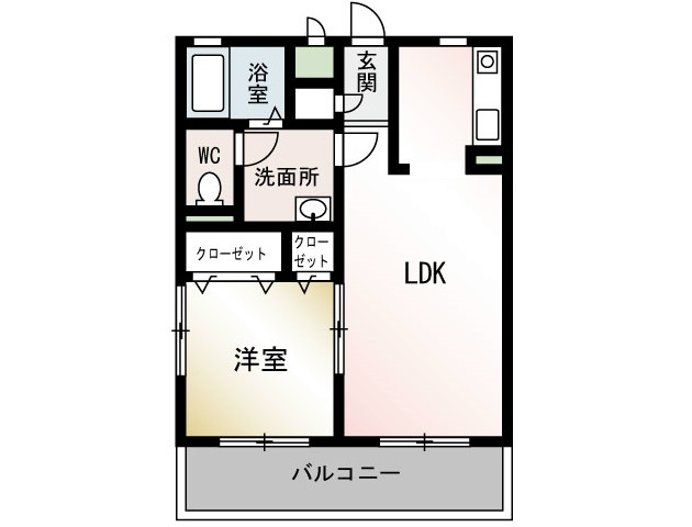 グリーンハイツ茅ヶ崎 102号室 間取り