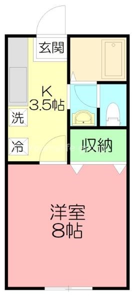プレアデス石田 102号室 間取り