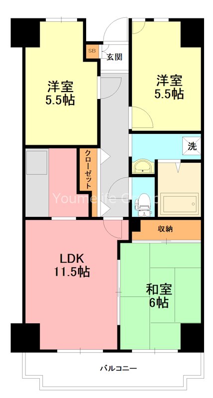 グリーンヒル弥生台  203号室 間取り