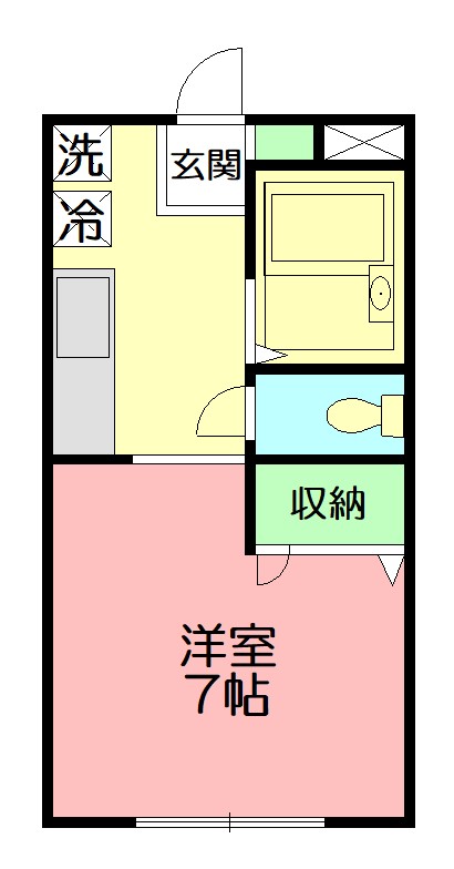 バンブーフェスタ 205号室 間取り