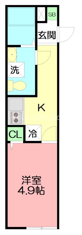 ダイヤモンドテラス鵠沼海岸A 102号室 間取り