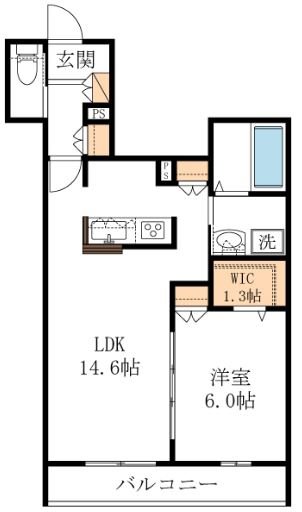 manoa湘南 202号室 間取り