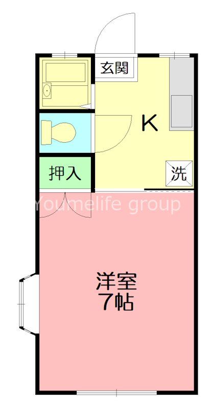 サンライズⅡ 105号室 間取り
