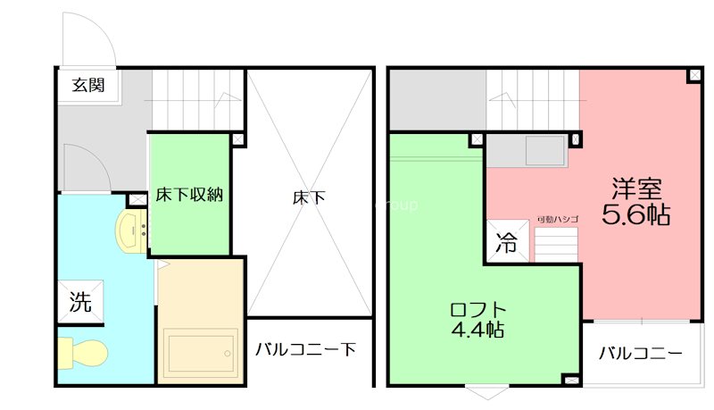 プロシード1055館 102号室 間取り