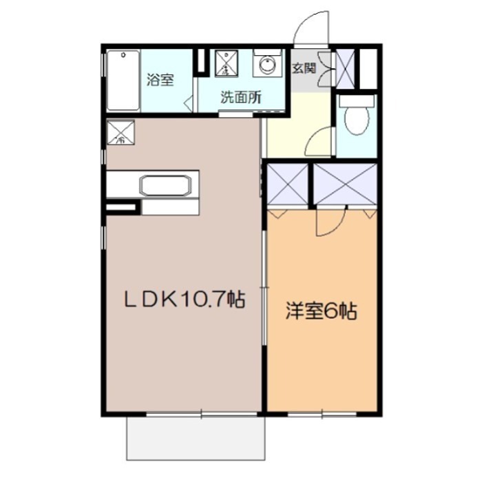 ソレイユなでしこ 102号室 間取り