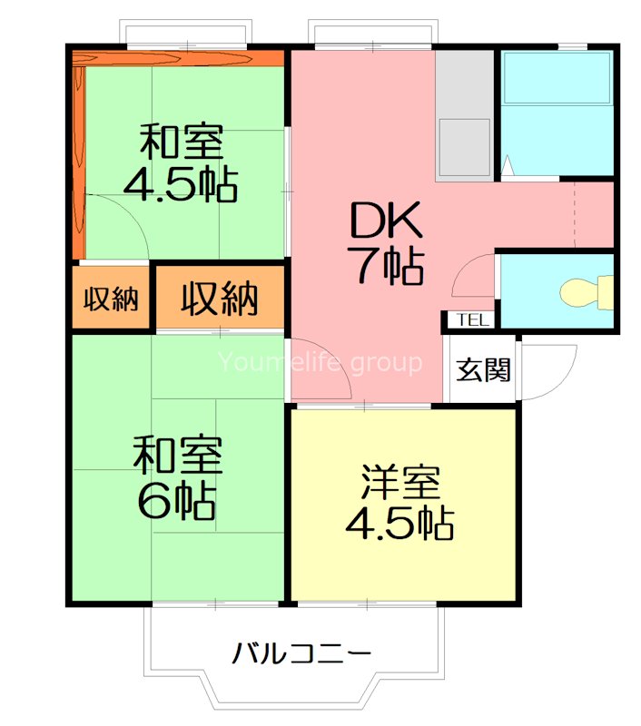 Kハウスll 間取り図