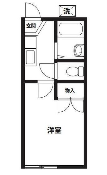 アバン茅ヶ崎 102号室 間取り