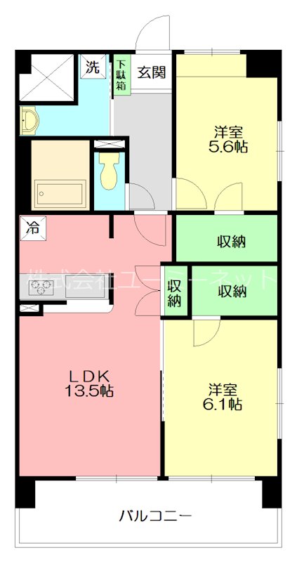ルミエール 602号室 間取り