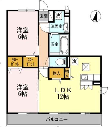 リーフガーデンⅡ 201号室 間取り