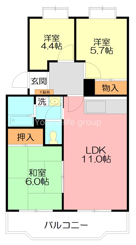 サンパレス湘南 303号室 間取り