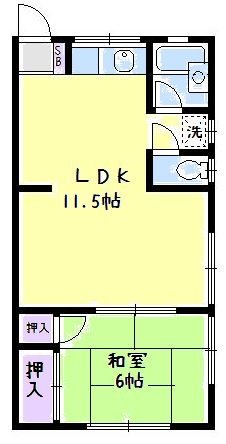 KAINOS袖ヶ浜 101号室 間取り