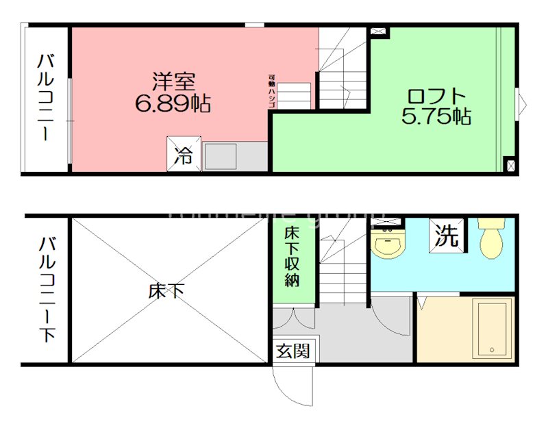 プロシード1055館 103号室 間取り