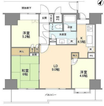 アルス・クリオ藤沢 302号室 間取り