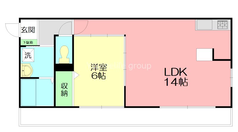 シェル鵠沼海岸SOUTH 101号室 間取り