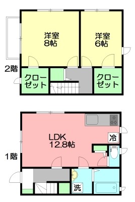 サン・ブランシュ片瀬山 B棟 1号室 間取り