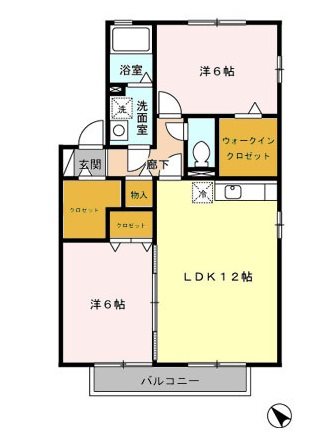 コンフォート湘南B 201号室 間取り