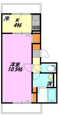 ドミール小和田 202号室 間取り
