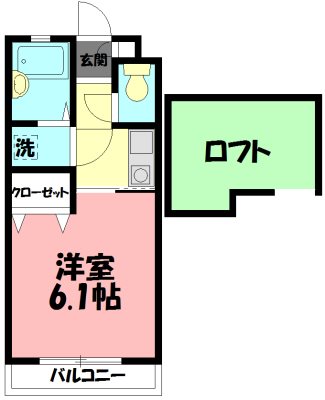 グラナーダ湘南 206号室 間取り