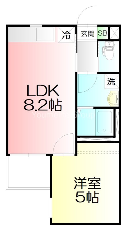 Blu mare ブルーマーレ 201号室 間取り
