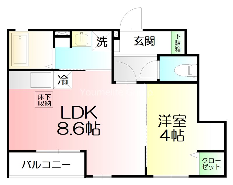 ＤＥＡＮＥＩＧＥ 102号室 間取り