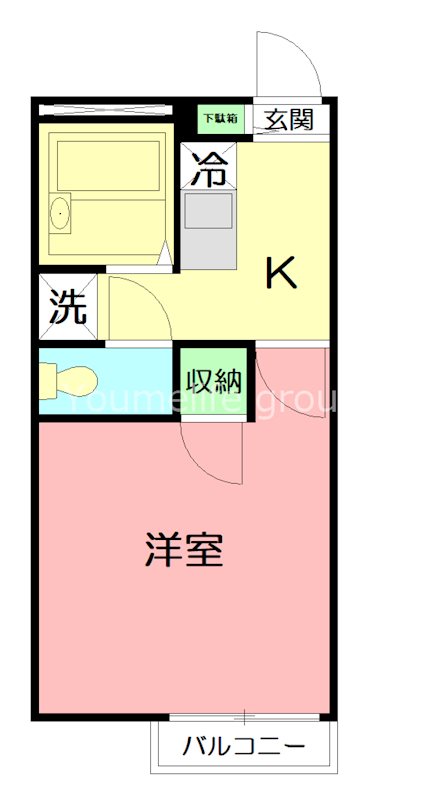 ヴァンヴェール伊勢原 106号室 間取り